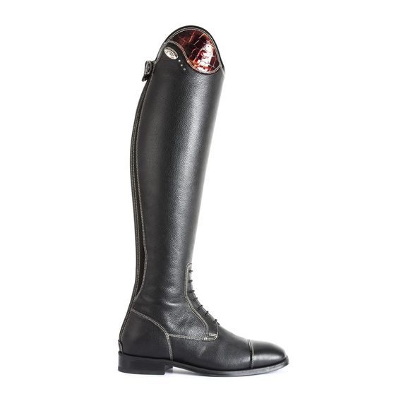 Jezdecké boty Tricolore by DeNiro Quick Salentino /02 MA 38 XXXS šněrování černé/Top Lucido Burgundy+Amabile krytka - SLEVA - použité na focení