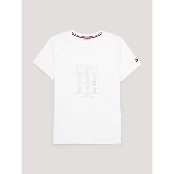 Tričko Tommy Hilfiger Equestrian Rhinestone dámské DOPRODEJ