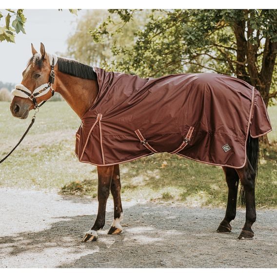 Deka výběhová Imperial PROFI *EQS* High Neck Fleece tmavě červená 125cm SLEVA-použitá na focení