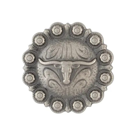 *W* Náhradní Concho/šroubky Weaver Round Longhorn Berry 11/2" 1ks