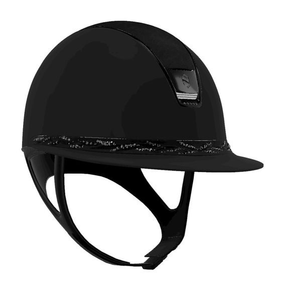 Jezdecká helma Samshield Miss Shield Alcantara FB Flower SW Chrome Black 5SW 2.0