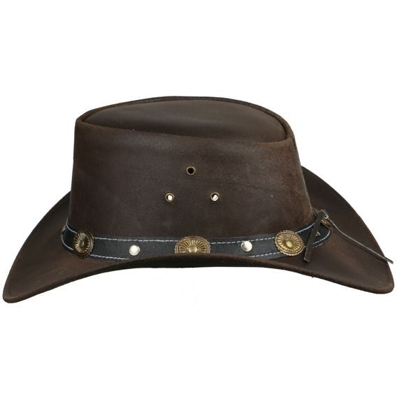 *W* Westernový klobouk Australian Adventure Wear dětský kožený XS 52-53 CM