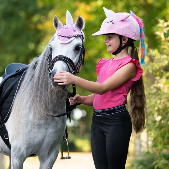 Potah na helmu QHP Unicorn pink