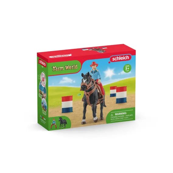 Schleich 42576 - Kovbojský závod kolem barelů