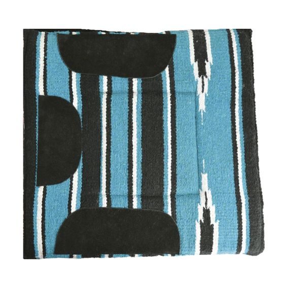*W* Podsedlová deka Navajo Shetty 50x52cm turquoise/noir/blanc