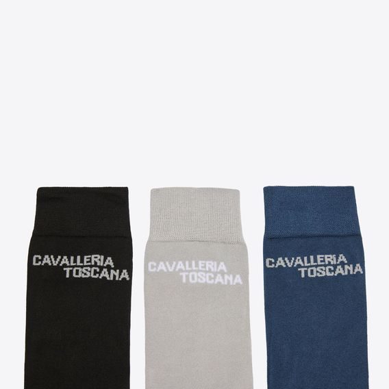 Jezdecké podkolenky Cavalleria Toscana Jacquard Logo 3 páry Kolekce