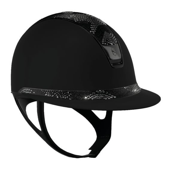 Jezdecká helma Samshield Miss Shield Shadowmatt 2.0 Crystal Intarsia Chrome Black