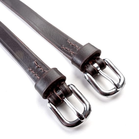 Řemínky na ostruhy kožené Equiservis Exklusiv hnědé