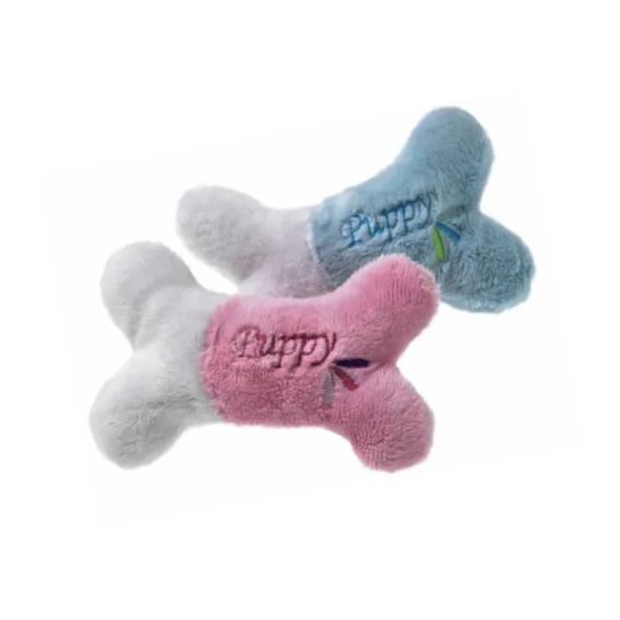 Hračka pes Kost pískací Puppy 13cm plyš KAR