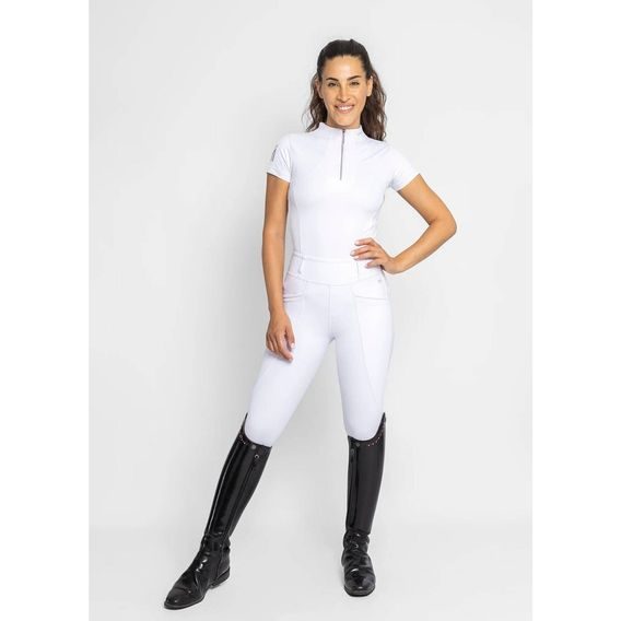 Jeggings Maximilian Equestrian Pro Riding Full Grip dámské bílá XS/34 - SLEVA - skvrny v pase