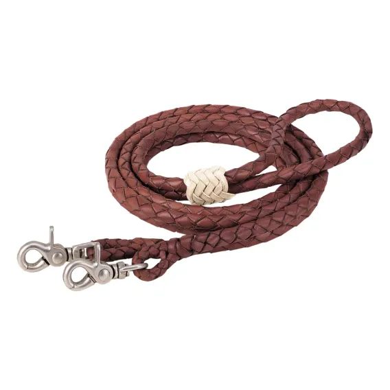 *W* Otěže Weaver Round Braided Latigo Roper 3/8" x 8