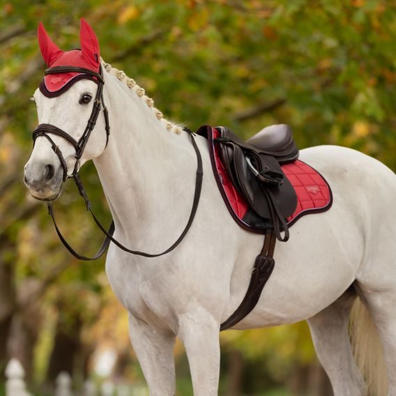 Čabraka na uši LeMieux Loire Satin Cranberry Kolekce 2025/26