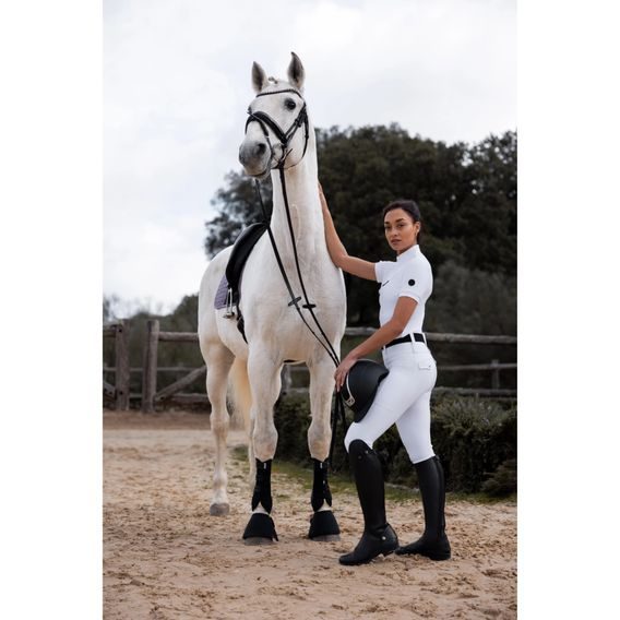 Jeggings Horze Anya UPF 50+ Full Grip dámské bílá S/36 - SLEVA - špinavé v oblasti sedu