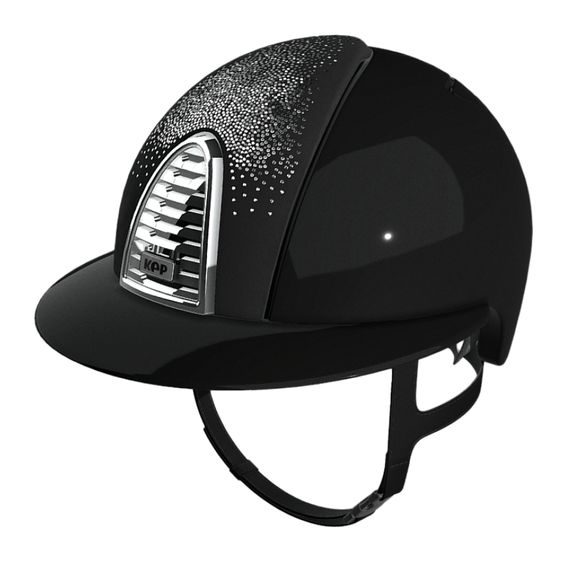 Jezdecká helma KEP Cromo 2.0 Polish Metal Polo Suede black-Nebula silver