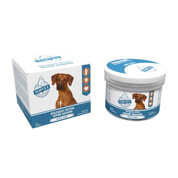 Topvet Aquamin-vápník pro psy 120 tob.