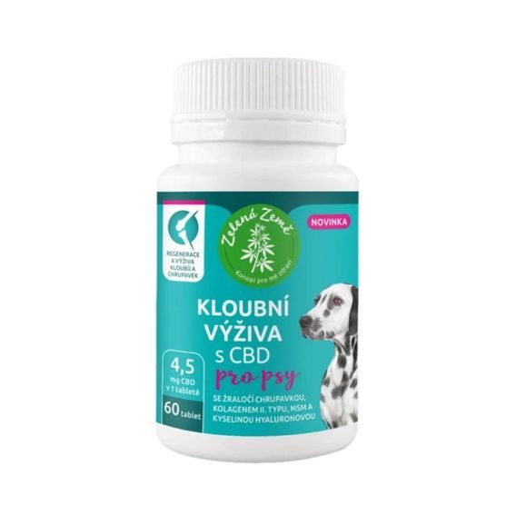 Kloubní výživa pro psy s CBD Zelená Země 60 ks