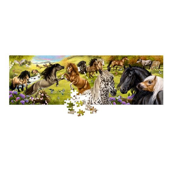 Panorama puzzle Horse Friends