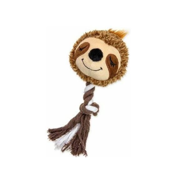 Hračka pes Lenochod na provázku 22cm plyš