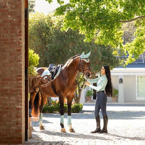 Podsedlová dečka LeMieux Loire Satin Aqua Kolekce 2025