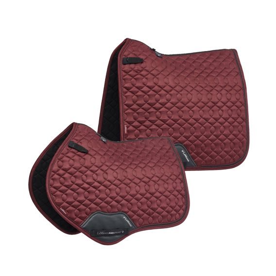 Podsedlová dečka LeMieux Crystal Suede Close Contact Burgundy KOL 24