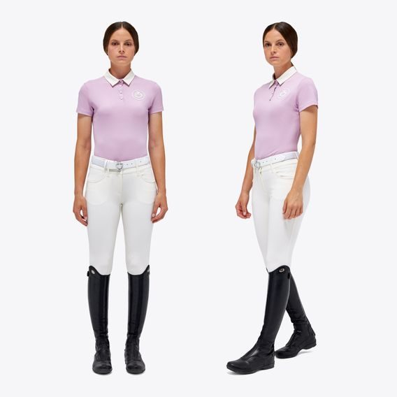 Tričko Cavalleria Toscana Lightweight Pique Tech Mesh dámské KOLEKCE 2023