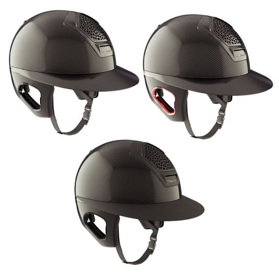 Jezdecká ochranná helma Freejump Voronoi Carbon Temple Protection KOLEKCE