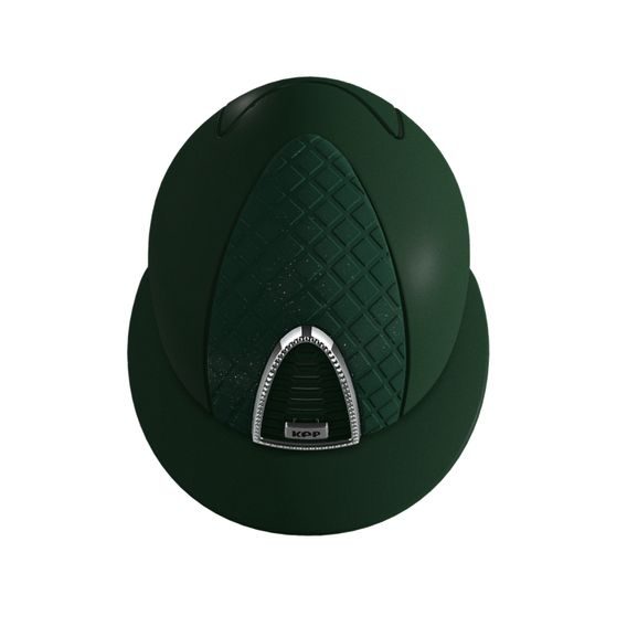 Jezdecká ochranná helma KEP Cromo 2.0 Textile Green Jaguar Milano Velvet Polo SWA