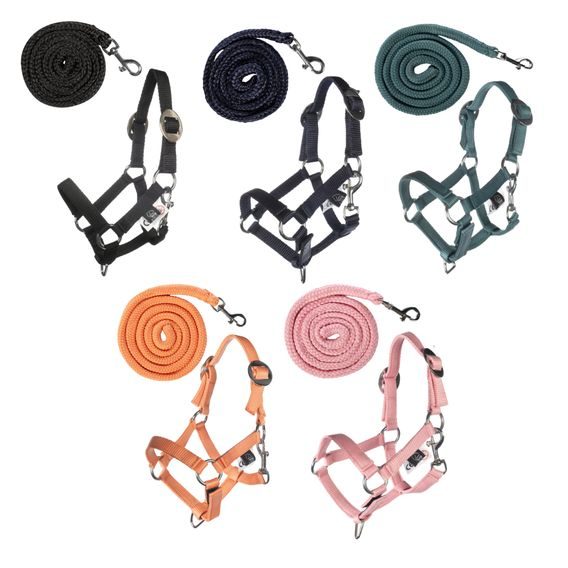 Ohlávka s vodítkem Basic HKM Hobby Horse