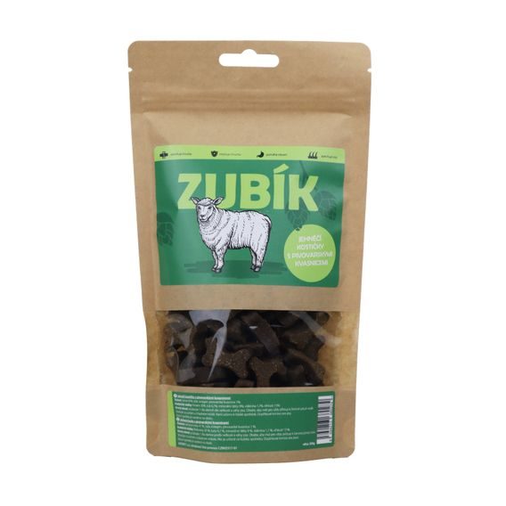 Pochoutka ZUBÍK Jehněčí kostičky s pivov. kvasnic 200g