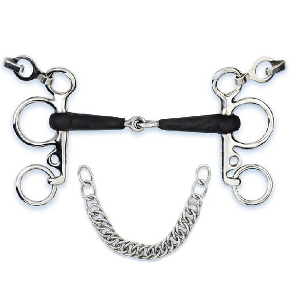 Pelham Stübben gumový lomený krátká ramínka 2242 DOPRODEJ