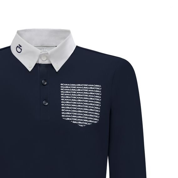 Závodní tričko Cavalleria Toscana Jersey Polo dl. rukáv dětské KOLEKCE 2024