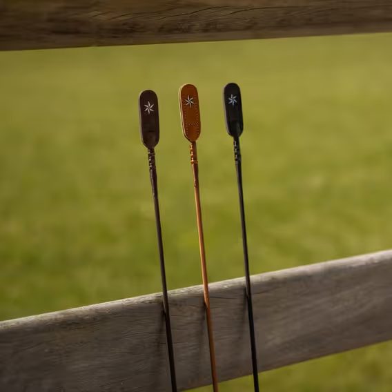 Bičík drezurní Kentucky Guidance Leather Grip s plácačkou