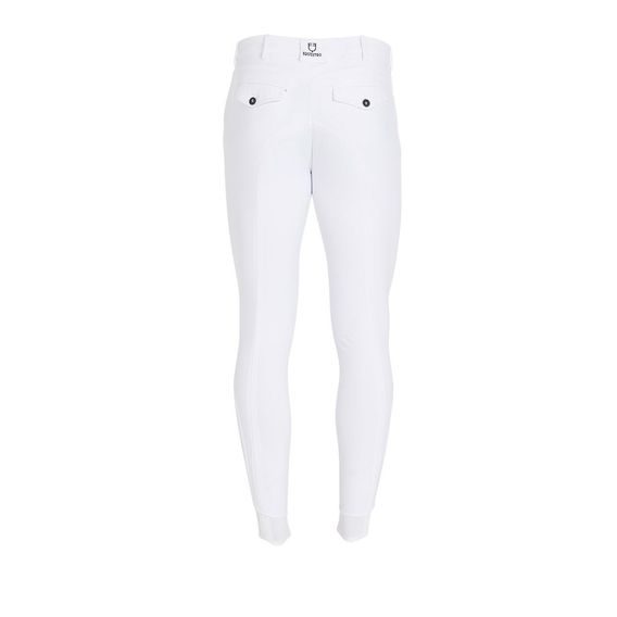 Rajtky Equestro Slim Fit Knee Grip pánské M/48 white - SLEVA - rozpitá barva u loga