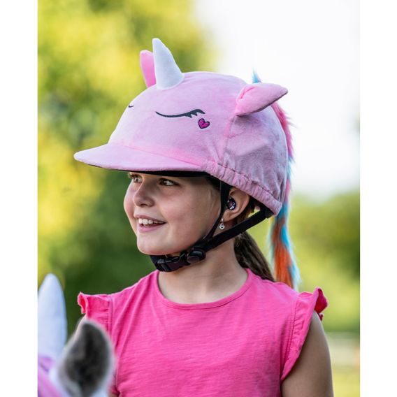 Potah na helmu QHP Unicorn pink