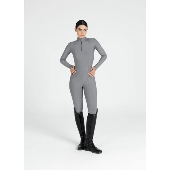 Jeggings Maximilian Equestrian Pro Riding Full Grip dámské M/38 titanium - SLEVA - drobné šmouhy