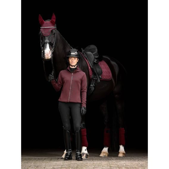 Podsedlová dečka LeMieux Crystal Suede Close Contact Burgundy KOL 24