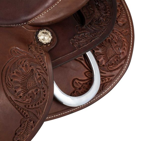 *W* Sedlo westernové Freemax Short Leather Cow Brown