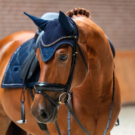 Čabraka na uši Equestrian Stockholm Modern Crystal Blue Meadow Kolekce 2026/27