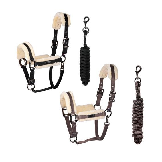 Ohlávka s vodítkem Kingsland Lexie Faux Fur