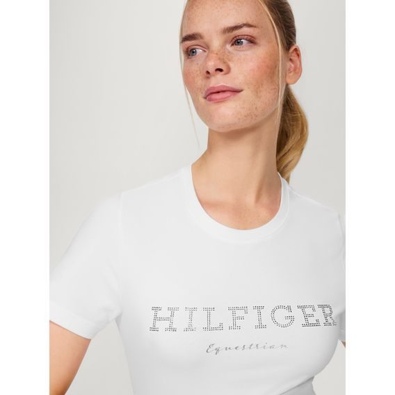 Tričko Tommy Hilfiger Belmont Rhinestone dámské Kolekce 2025