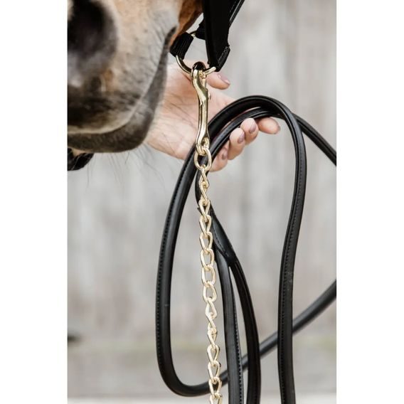 Vodítko kožené s řetízkem Kentucky