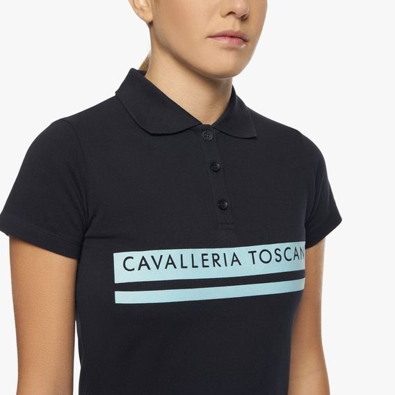 Tričko Cavalleria Toscana Flocked Stripe logo dětské KOLEKCE 2022/23