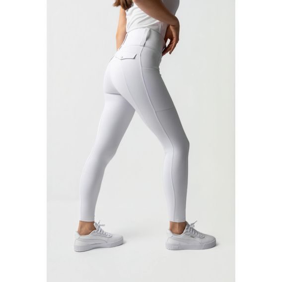 Jeggings Horze Anya UPF 50+ Full Grip dámské bílá S/36 - SLEVA - špinavé v oblasti sedu