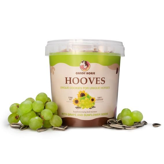 Pamlsky Candy Horse Kopýtka hrozno a slunečnice 500g