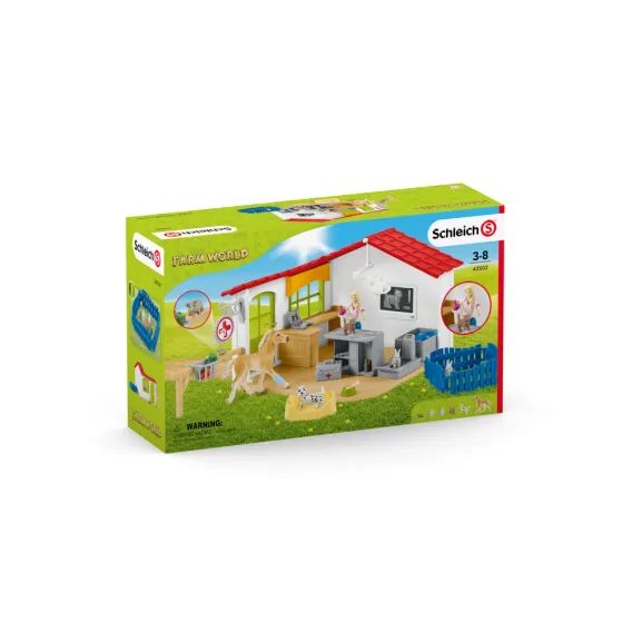 Schleich 42502 - Veterinární ordinace pro domácí zvířata