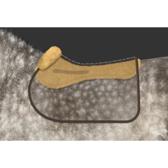 Podsedlová dečka Mattes Square pravý beránek zespodu a vpředu