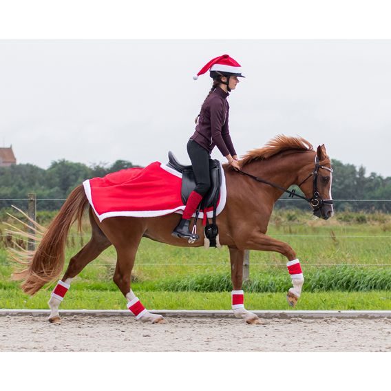 Čepice na helmu QHP Christmas červená