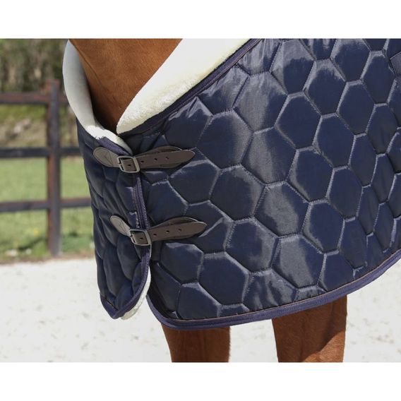 Deka stájová QHP 100g Classy 145cm tmavě modrá - SLEVA - páře se prošívání