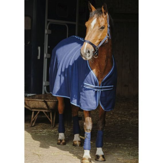 Sada odpocovací deka+ohlávka s vodítkem+sada bandáží Equitheme Complete