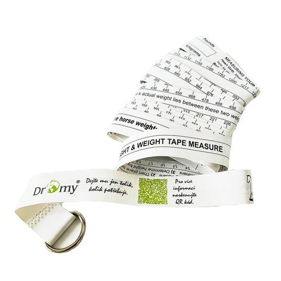 Páska pro zjištění hmotnosti koně Dromy